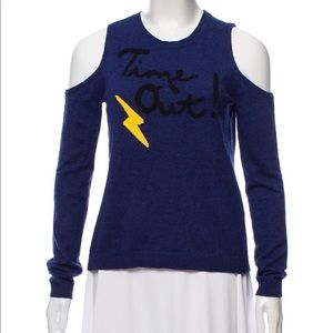 Alice Olivia blue off shoulders sweater